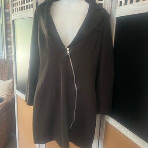 Tobi Black Satin Jacket